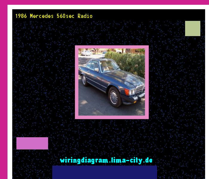 1986 Mercedes 560sec Radio