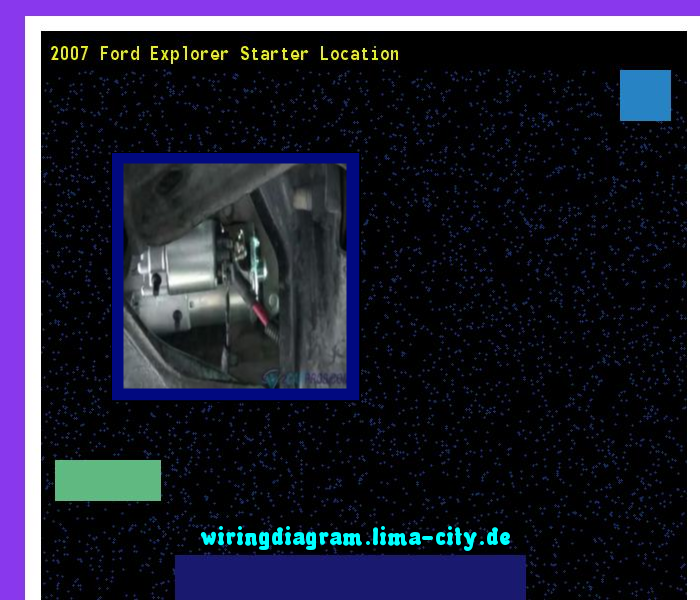 2007 Ford Explorer Starter Location