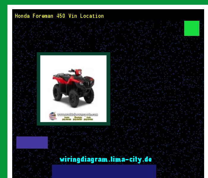 Honda Foreman 450 Vin Location